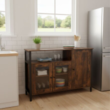 Küchensideboard mit Glastür und verstellbaren Einlegeböden