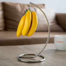 Bananenhalter, silberfarbenes Metall - verhindert Druckstellen