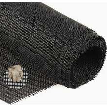 Zanzariera di sicurezza per gatti per finestre, 252 x 122 cm, senza foratura, in rete di poliestere rivestita in PVC, nera.