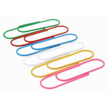 Clips grandes para papel de 100 mm, 30 unidades, clips jumbo de metal recubiertos de vinilo, colores surtidos, 10 cm