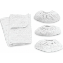Set aus 2 Bodenreinigungstüchern aus Baumwolle für Classic- und Comfort-Bodendüsen und 3 Handdüsenabdeckungen