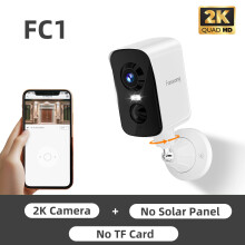 Fanxiang Caméra de Sécurité WiFi, Caméra Sans Fil avec Batterie, Résolution 2K QHD, Détection PIR, Audio Bidirectionnel, IP65