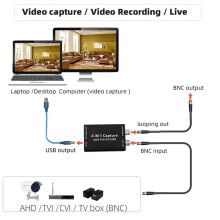 AHD TVI CVI CVBS do Wyjścia USB do Komputera Plug And Przechwytywanie Wideo i Dźwięku dla OBS Potplayer Zbiera Rekordy