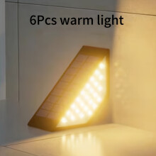(2, 6Pcs) [Solar Stair Light] 6pcs 24 LED Solar Stair Light | Outdoor Step Light, Steps, Stairs, Terrace, Courtyard, Garden,