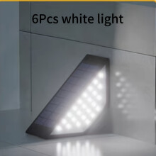 (1, 6Pcs) [Solar Stair Light] 6pcs 24 LED Solar Stair Light | Outdoor Step Light, Steps, Stairs, Terrace, Courtyard, Garden,