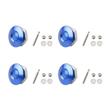 4pc Aluminum Universal Push Button Quick Release Car Front Bumper Hood Pin Engine Bonnet Lock for Racing 32mm