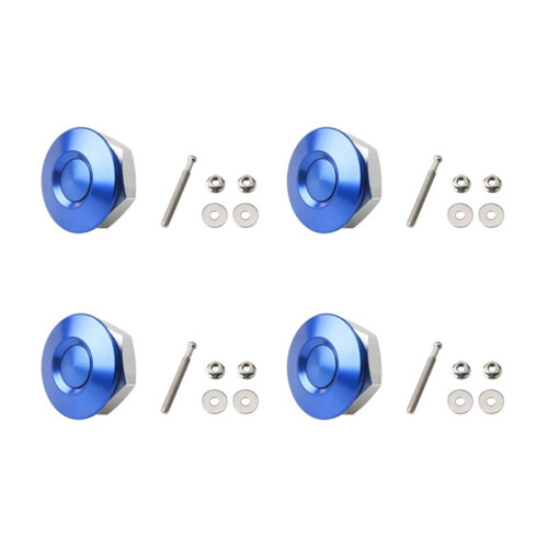 4pc Aluminum Universal Push Button Quick Release Car Front Bumper Hood Pin Engine Bonnet Lock for Racing 32mm