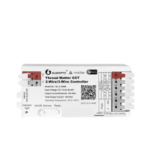 GLEDOPTO Thread Matter CCT Controlador de Tira LED Inteligente de 2/3 Cables Atenuador de Tira de Luz LED RGB Control por Voz Aplicación WiFi
