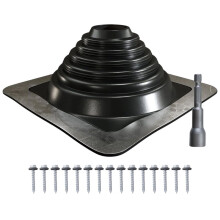 Metal Roof Pipe Boot, Silicone Roof Vent Boot, Black for Houses Includ Roofing Screws Metal Roof Vent Boot