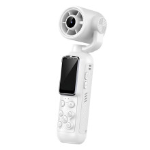 Action Camera with Cooling Fan 180 Adjustable Gimbal 1.47-Inch Screen 5-Gear Wind Photo/Video/Audio Recording B