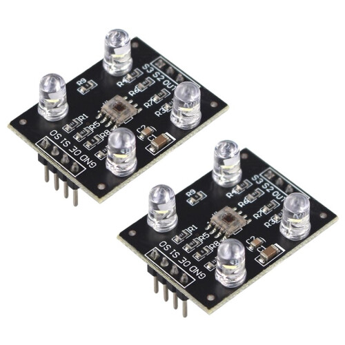 2PCS TCS3200/TCS230 RGB Color Recognition Sensor Module 3-5V Development Board for  DIY (Soldered)