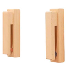 2pcs Solid Wood Towel Rack Hook - No-Drill, Adhesive Bathroom Organizer for Towels, Robes