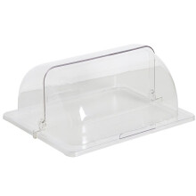 Clear Proof Food Display Cover Large Capacity Roll Top Bread Box Freshness Covers for Kitchen Counter Organization