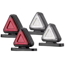 4PCS LED Side Lights Double-Sided Triangular Brake Tail Light for Trailer Lorry Pickup RV