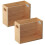 2pcs Acrylic Wall File Organizer - Stylish Hanging File Folder Organizer with Bamboo Base 1