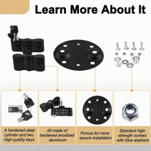 1Pcs RX-LOX-PM Pack Mount with Keys Locking for Rotopax Mounting Kit for Gasoline Pack or Water Pack