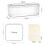 Press  Nail Organizer, 12pcs Clear Storage Box with Double-Sided Tapes for Nail Art Display Classification Organizer 8