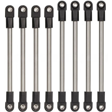 Stainless Steel Chassis Tie Rod 275mm Wheelbase Set with Rod Ends for 1/10 RC Crawler 275WB SCX10 D90