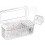 Press  Nail Organizer, 12pcs Clear Storage Box with Double-Sided Tapes for Nail Art Display Classification Organizer 6