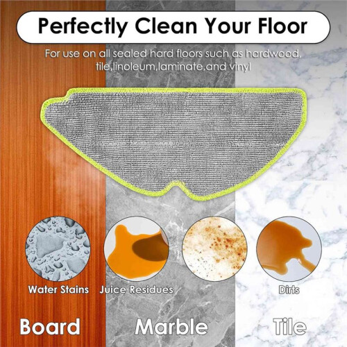 4 Pcs Replacement Mop Pads for   115 Combo, Washable Mop Cloths 2
