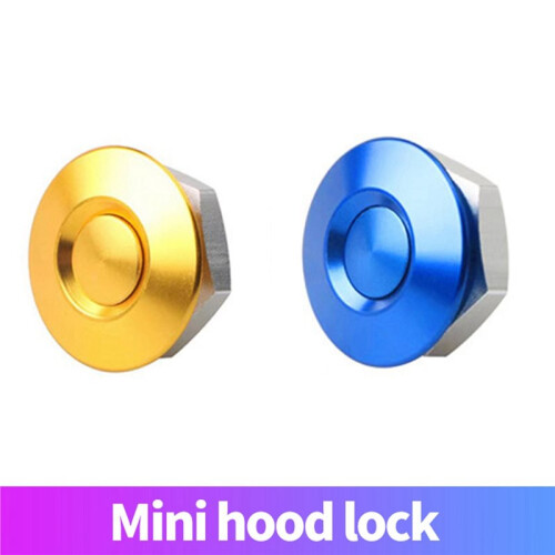 4pc Aluminum Universal Push Button Quick Release Car Front Bumper Hood Pin Engine Bonnet Lock for Racing 32mm 2
