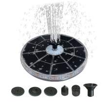 Solar Water Fountain Pump with LED Light Floating Fountain for Bird Bath Garden Pond Pool