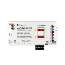 GLEDOPTO AeX2gis WLED Digital LED Controller Dual-Channel Relay Fuse 16M Colors 200+ Effects DC5-24V 2.4G RF