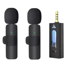 Draadloze Dasspeldmicrofoon 3,5 mm Omnidirectionele Condensatormicrofoon Megafoon voor Camera, Speakerphone, Livestream Opnemen