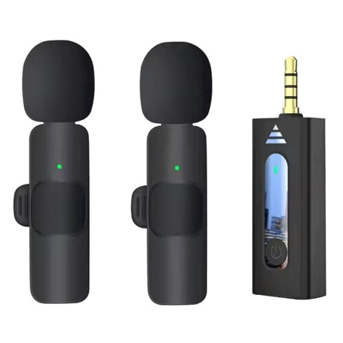 Lavalier Microphone Wireless 3.5mm Omnidirectional Condenser Mic Megaphones for Camera Speaker Phone Record Live Stream