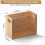 2pcs Acrylic Wall File Organizer - Stylish Hanging File Folder Organizer with Bamboo Base 6