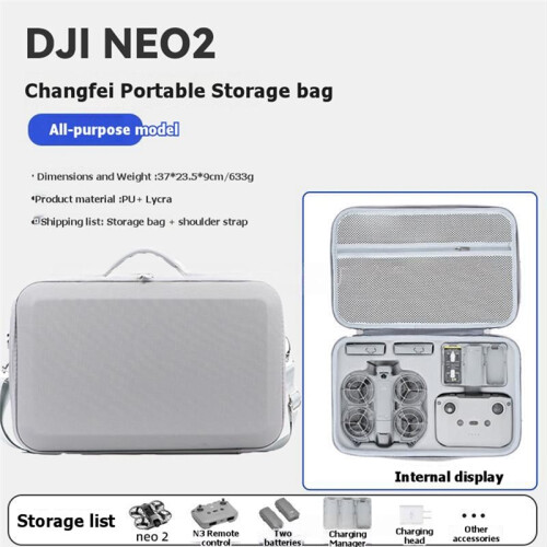 Shoulder Bag for  Neo 2 Fly More Combo PU Drone Shockproof Protective Case Portable Storage Handbag B 1