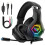 Cuffie da Gioco Cablate con Microfono A Cancellazione di Rumore per PS4, per PS5, per  e Smartphone, Suono Surround, Luce RGB, Cuffie 5