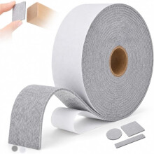 Ruban de Feutrine Autocollant, Épaisseur 2 mm, Bandes de Feutrine Autocollantes de 5 cm X 12 M, pour la Découpe de Patins en Feutrine, Rouleau de