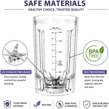 Gobelet de Rechange pour Blender Portable pour Blast Max BC251, 650 Ml (22 Oz), Transparent et Incassable. Gobelet de 650 Ml (22 Oz)
