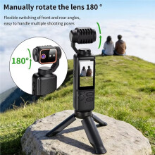 4K Action Camera 180 Rotate Lens Gimbal Camera 3000mAh Battery Built-in Flash Mic Travel Video Vlog Recorder White