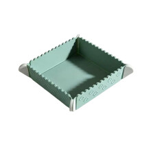 Foldable Silicone Mat with Magnetic Feature, Heat Resistants Trivet, Non-Slip Pad and Portable Chopping Board Green