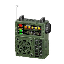 Bärbar -Högtalare med Uppladdningsbar Fullbandsradio, AM/FM/SW, Nödradio med TF/USB/Hörlursuttag