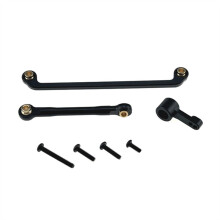 RC Car Upgrade Front Axle Steering Tie Rod Steering Arm Kit for MJX 1/18 H18P RC Car Accessories Black