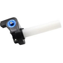 Poignée D'Accélérateur de Course en Aluminium 22 mm - Poignée D'Accélérateur Robuste à Rotation Rapide avec Boîtier Transparent Bleu