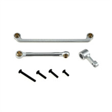 RC Car Upgrade Front Axle Steering Tie Rod Steering Arm Kit for MJX 1/18 H18P RC Car Accessories Silver