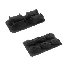 Molde Silicona para Chocolate con Diseño Pistachos, Molde para Mousse 4/6 Celdas, Herramientas para Hornear Postres, Molde para Pasteles, Gelatina,