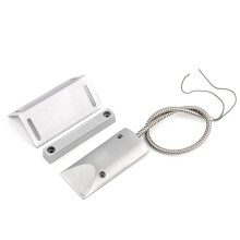 Garage Door Magnetic Contact Sensor,Normally Open Magnetic with Adjustable L Bracket for Roller Shutter Doors