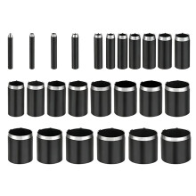 Steel Round Hollow Punch Die Set Leather Circle Cutter for Vegetable Tanned Leather Rubber Cork Canvas Paper