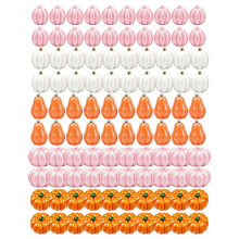 Tiny Faux Pumpkin Bulk, White Orange Tone Pumpkin for Decorating, DIY , Vase Filler, Table Centerpiece