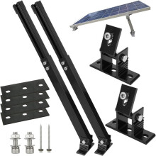 Adjustable Solar Panel Tilt Mount Brackets Aluminum Alloy Solar Panel for Flat Surface Roof RV Boat Off-Grid (Mount Only