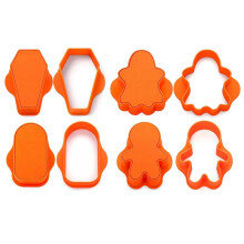 Juego de 4 Moldes para Cake Pops de Halloween, con Formas de Ataúd, Fantasma y Momia, de Plástico Fácil de Desmoldar para Hornear en Fiestas
