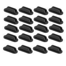 Lot de 20 Clips Adhésifs en Silicone pour Stylos, Porte-Crayons Flexibles pour Bureau, Boucle pour Stylo de Cahier, pour Salle de Classe, École