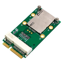 Computer PCI-E Adapter with SIM Card Slot for 3G/4G ,WWAN LTE ,GPS Card with Self-Elastic SIM Card Holder