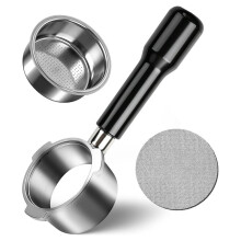 Portafiro Sin Fondo de 51 mm para CASABREWS CM5418 y 3700. Mango de Espresso Essential de 3 Orejas, Mango Negro Apto para Lavavajillas.