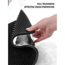 Bar Mat 17.7 X 11.8 in Thick Long-Lasting and Stylish Black Bar Spill Mat Non Slip Non-Toxic Service Mat for Coffee Bars